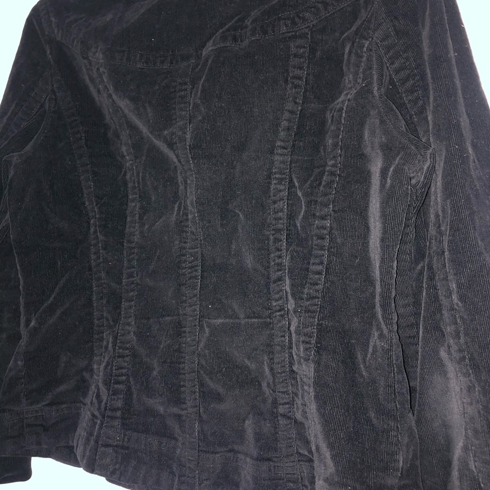 Black Corduroy Jean Style  Jacket - Picture 4 of 6